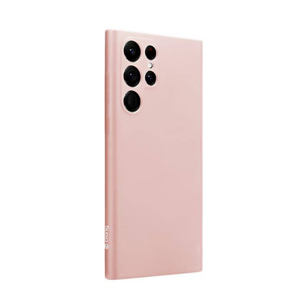 Crong Color Cover - Silikonowe etui do Samsung Galaxy S22 Ultra (różowy)