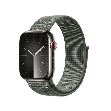 Crong Nylon - Sportszíj Apple Watch 44/45/46/49 mm-hez (Katonai zöld)