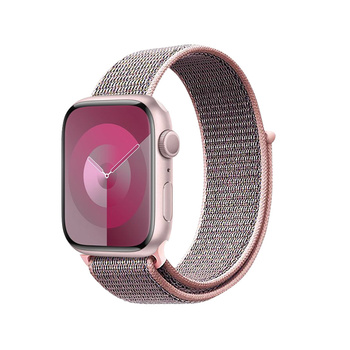 Crong Nylon - Спортна каишка за Apple Watch 38/40/41/42 мм (светло розова)