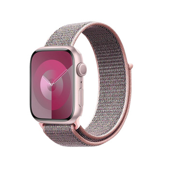 Crong Nylon - Αθλητικό λουράκι για Apple Watch 38/40/41 mm (ανοιχτό ροζ)