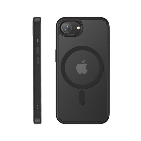 Crong Hybrid Frost MAG Cover - iPhone 16e MagSafe Case (Black)