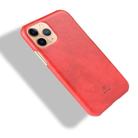 Etui Crong Essential Cover do iPhone 11 Pro Skórzane Czerwone Plecki