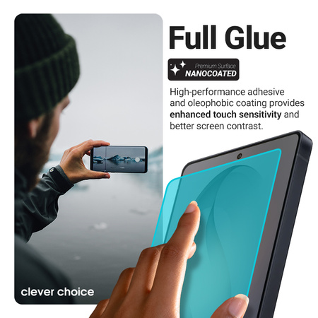 Crong 3D Armour Glass Lite - Vidrio templado con pegamento completo para Samsung Galaxy A16/A17/A26