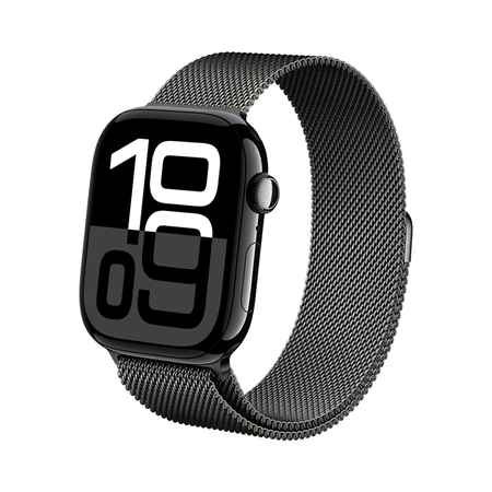 Correa Crong Milano Steel de acero inoxidable para Apple Watch de 44/45/46/49 mm (grafito)