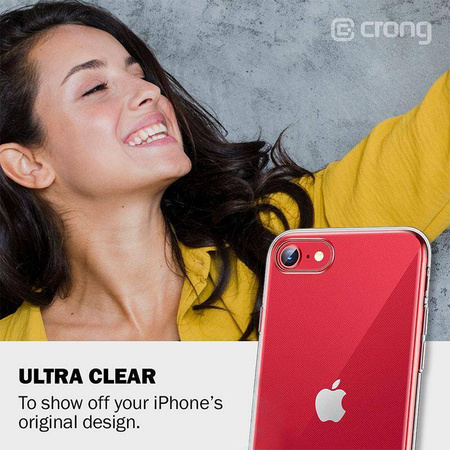 Crong Crystal Slim Cover - Θήκη iPhone SE / 8 / 7 (Διαφανές)