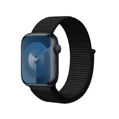 Crong Reflex - Sportovní řemínek pro Apple Watch 42/44/45/49 mm (černý)