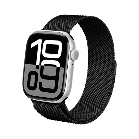 Crong Milano Steel - Stainless Steel Strap for Apple Watch 42/44/45/49 mm (black)