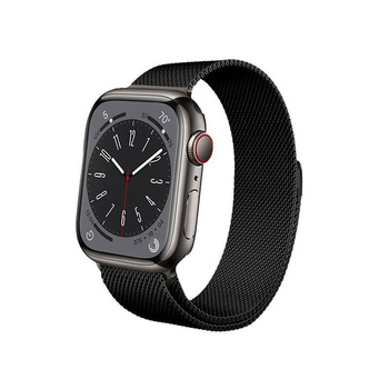 Crong Milano Steel - Řemínek z nerezové oceli pro Apple Watch 38/40/41 mm (černý)