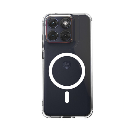 Crong Hybrid Clear Magnetic - MagSafe калъф за Motorola Edge 70 Fusion (прозрачен)