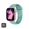 Pasek Crong Liquid do Apple Watch 42/41/40/38 mm Turkusowy Silikonowy