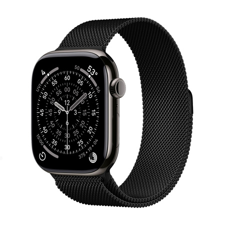 Curea Cron Milano Steel - din oțel inoxidabil pentru Apple Watch 44/45/46/49 mm (negru)