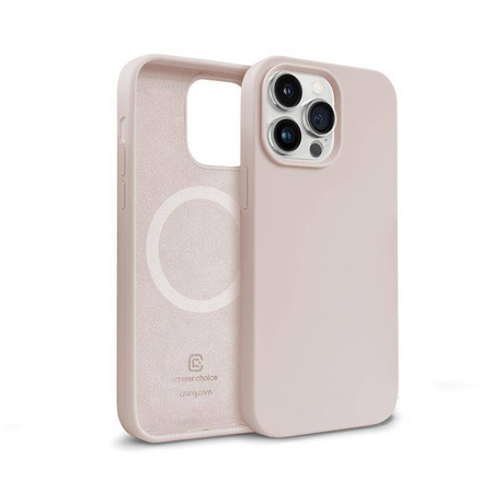 Etui Crong Color Cover Magnetic do iPhone 14 Pro MagSafe Piaskowy Róż