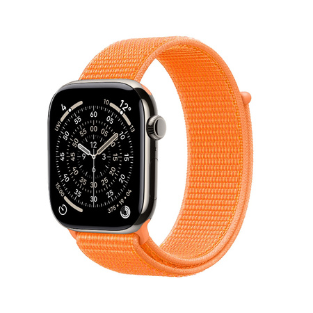 Crong Nylon - Cinturino Sportivo per Apple Watch 38/40/41/42 mm (Arancione Tropicale)