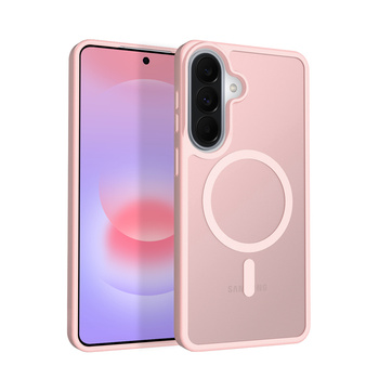 Crong Hybrid matt mágneses - MagSafe tok Samsung Galaxy A37 / A36 (rózsaszín)