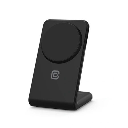 Crong MagSpot Stand - 2-in-1 wireless charger with MagSafe for iPhone and AirPods (Shadow Black)