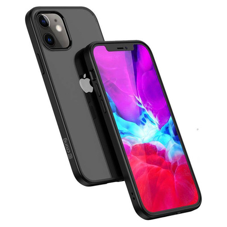 Průhledný kryt Crong - pouzdro pro iPhone 12 Mini (černé)