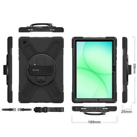 Crong Defender Plus – Pancerne etui Samsung Galaxy Tab A11+ 10.9” (czarny)