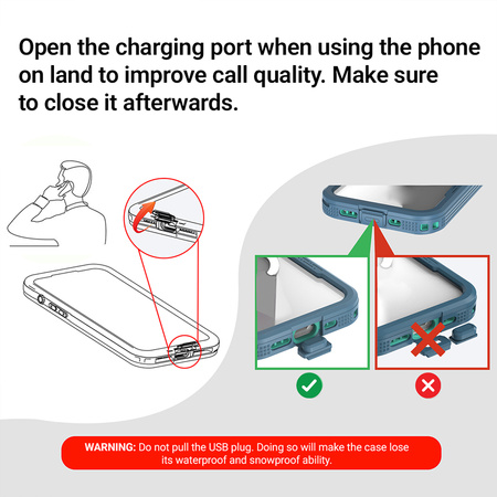 Crong Seal Cover - водоустойчив калъф IP68 за iPhone 17 Pro (морски)
