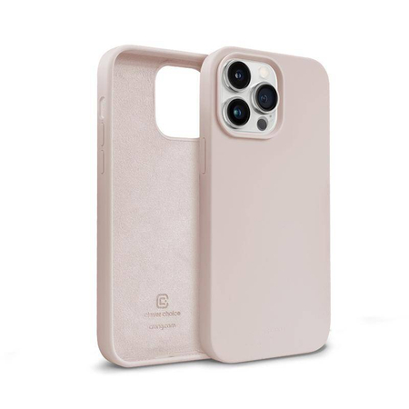 Crong színes tok - iPhone 14 Pro tok (homokrózsaszín)