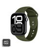 Pasek Crong Liquid do Apple Watch 42/41/40/38 mm Zielony Silikonowy