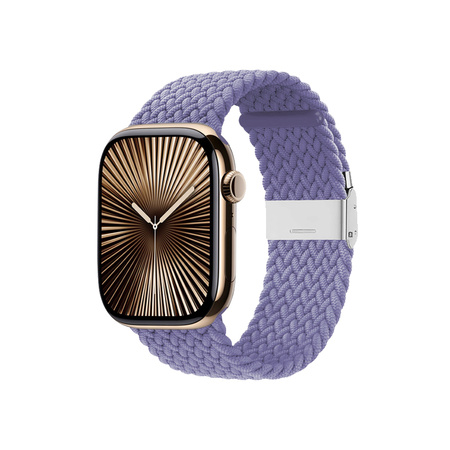 Crong Wave Band – Pleciony pasek do Apple Watch 38/40/41/42 mm (fioletowy)