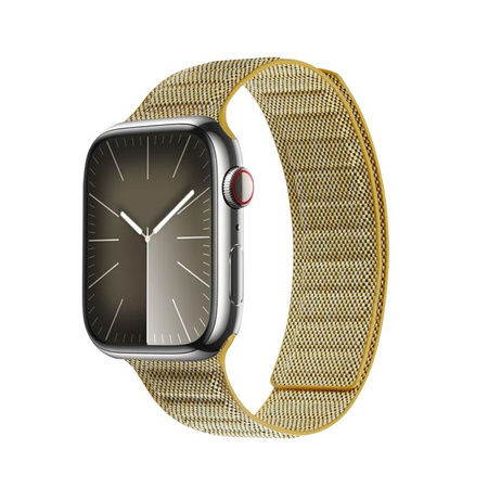 Pasek Crong Melagne do Apple Watch 42/41/40/38 mm Żółty Melanż Magnetyczny
