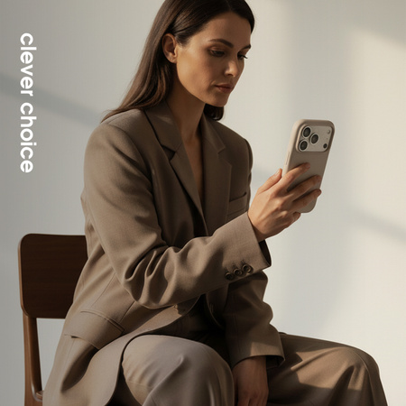 Crong Color Cover Magnetic - Case MagSafe iPhone 17 Pro (stone beige)