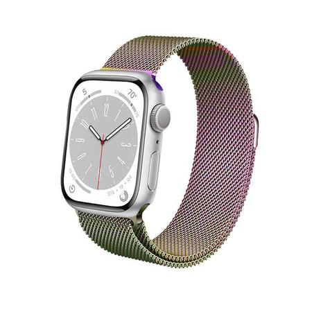 Crong Milano Steel - Řemínek z nerezové oceli pro Apple Watch 38/40/41 mm (duhový)