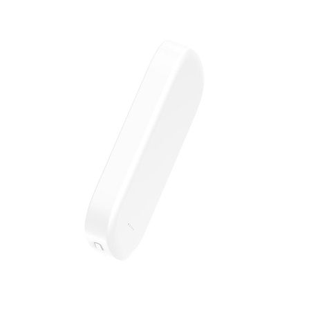 Crong MagSpot Power Bank - Ултра тънка безжична външна батерия с MagSafe 5000mAh, USB-C 20W PD (бяла)