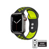 Crong Duo Sport - Λουράκι για Apple Watch 38/40/41 mm (μαύρο/πράσινο lime)