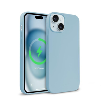 Μαγνητική θήκη Crong Color Cover - iPhone 15 MagSafe Case (μπλε)