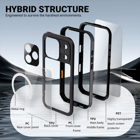 Etui wodoodporne CRONG Seal Cover IP68 do iPhone 18 Pro Max / 17 Pro Max czarne