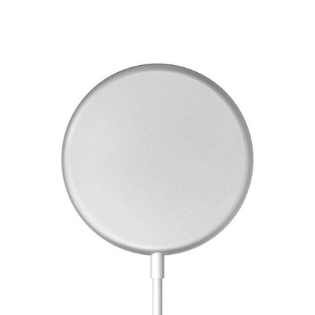Ładowarka Indukcyjna MagSafe Crong MagSpot™ Wireless Charger 15W Srebrna