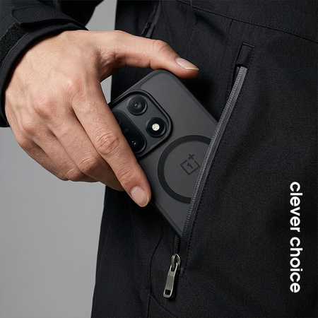 Etui Crong Hybrid MATTE™ Magnetic do OnePlus 15 MagSafe Czarne Wytrzymałe