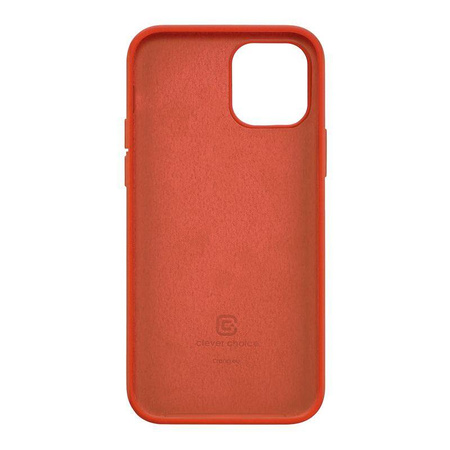 Etui Crong Color Cover do iPhone 12 Pro Max Silikon Czerwone z Mikrofibrą