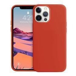 Crong Color Cover - Silikonový kryt pro iPhone 12 / iPhone 12 Pro (červený)