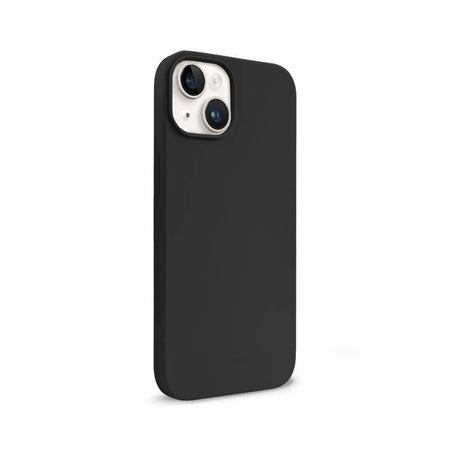 Etui Crong Color Cover do iPhone 14 Plus Silikonowe Czarne z Mikrofibrą