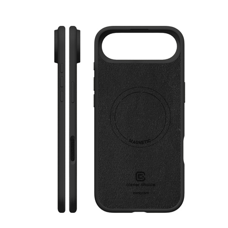 Etui Crong Color Cover Magnetic do iPhone Air MagSafe Silikonowe Czarne