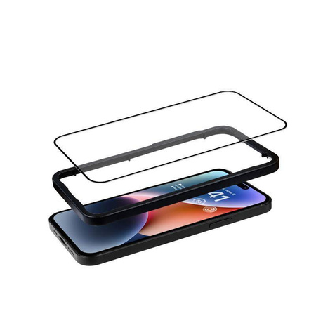 Szkło Crong Anti-Bacterial 3D Armour Glass do iPhone 14 Pro Hartowane z Ramką