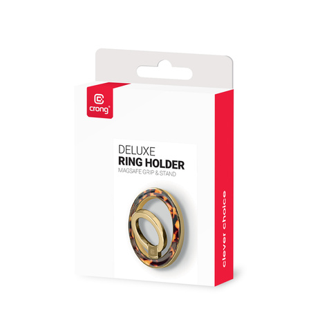 Crong Deluxe RING Holder - Magnetický držák na telefon MagSafe (želví)
