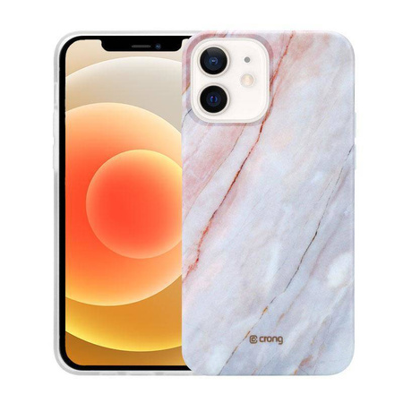 Crong Marble Case - Etui iPhone 12 / iPhone 12 Pro (różowy)