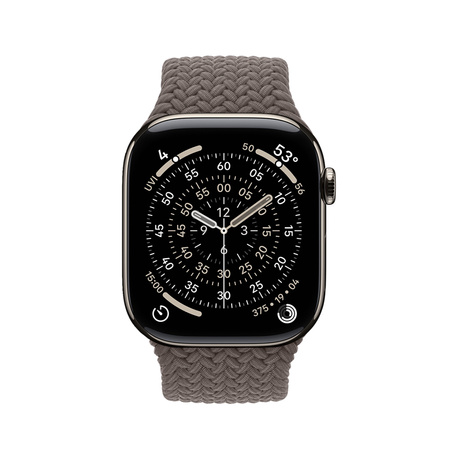 Crong Wave Band - Braided Strap for Apple Watch 44/45/46/49 mm (Brown)