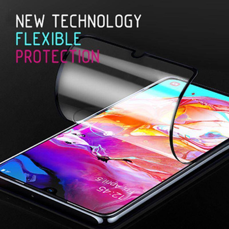 Szkło Crong 7D Nano Flexible Glass do Galaxy A80 / A90 Hybrydowe 9H na Cały Ekran