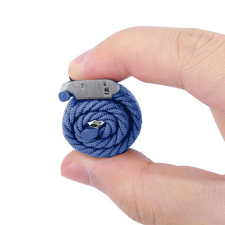 Crong Wave Band – Geflochtenes Armband für Apple Watch 44/45/46/49 mm (blau)