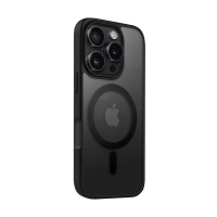 Crong Hybrid Frost MAG Cover - Hülle mit MagSafe für iPhone 16 Pro Max (Schwarz)