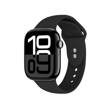 Curea Crong Liquid pentru Apple Watch 44/45/46/49 mm (neagră)