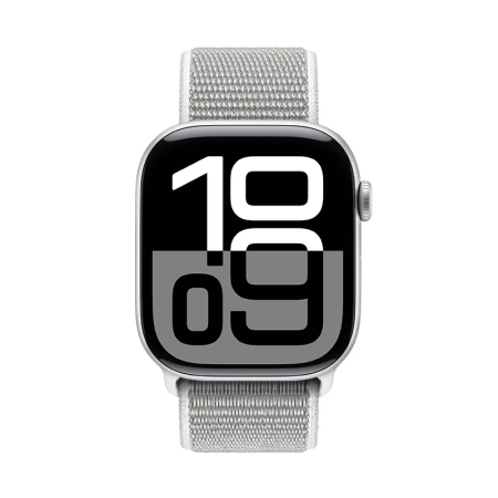 Crong Nylon - Sportarmband für Apple Watch 38/40/41/42 mm (Silver Grey)