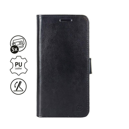 Crong Booklet Wallet - iPhone 11 Pro Max case with pockets + stand function (black)