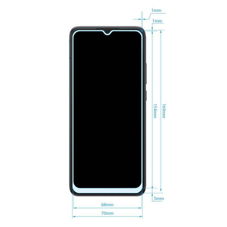 Crong 7D Nano Flexible Glass – Vetro ibrido infrangibile 9H per l'intero schermo dello Xiaomi Redmi 10C