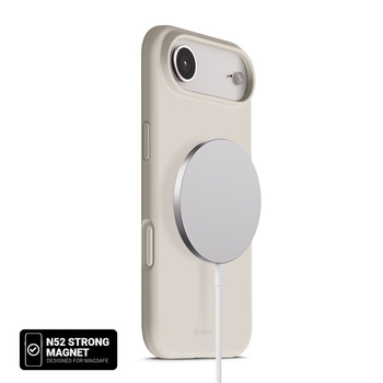 Crong Color Cover Magnetic - калъф за MagSafe за iPhone Air (бежов)